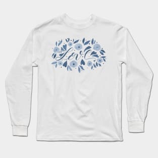 Love and flowers - grey Long Sleeve T-Shirt